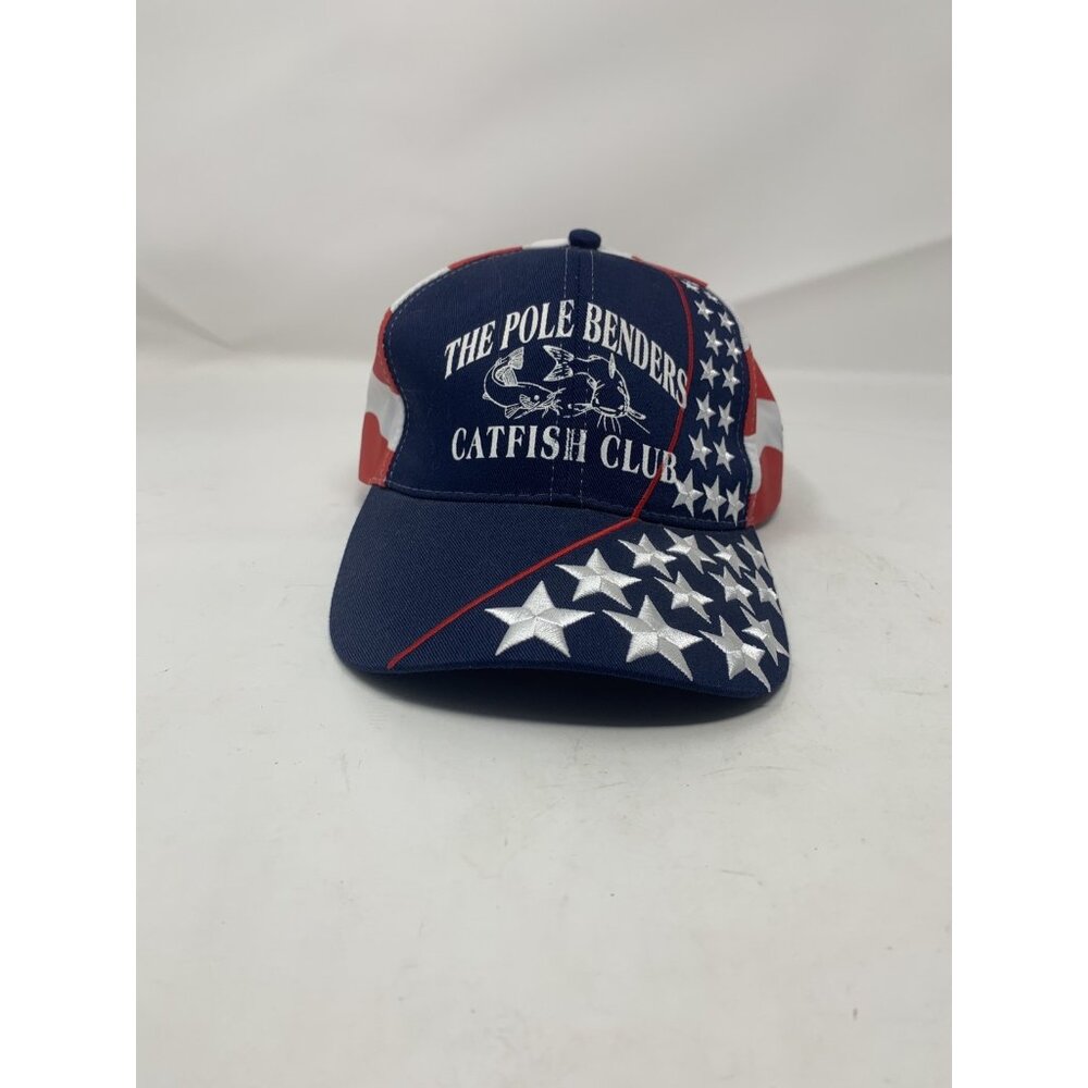 Nissun Cap Red White & Blue Stars & Stripes Catfish Club Cap NWOT